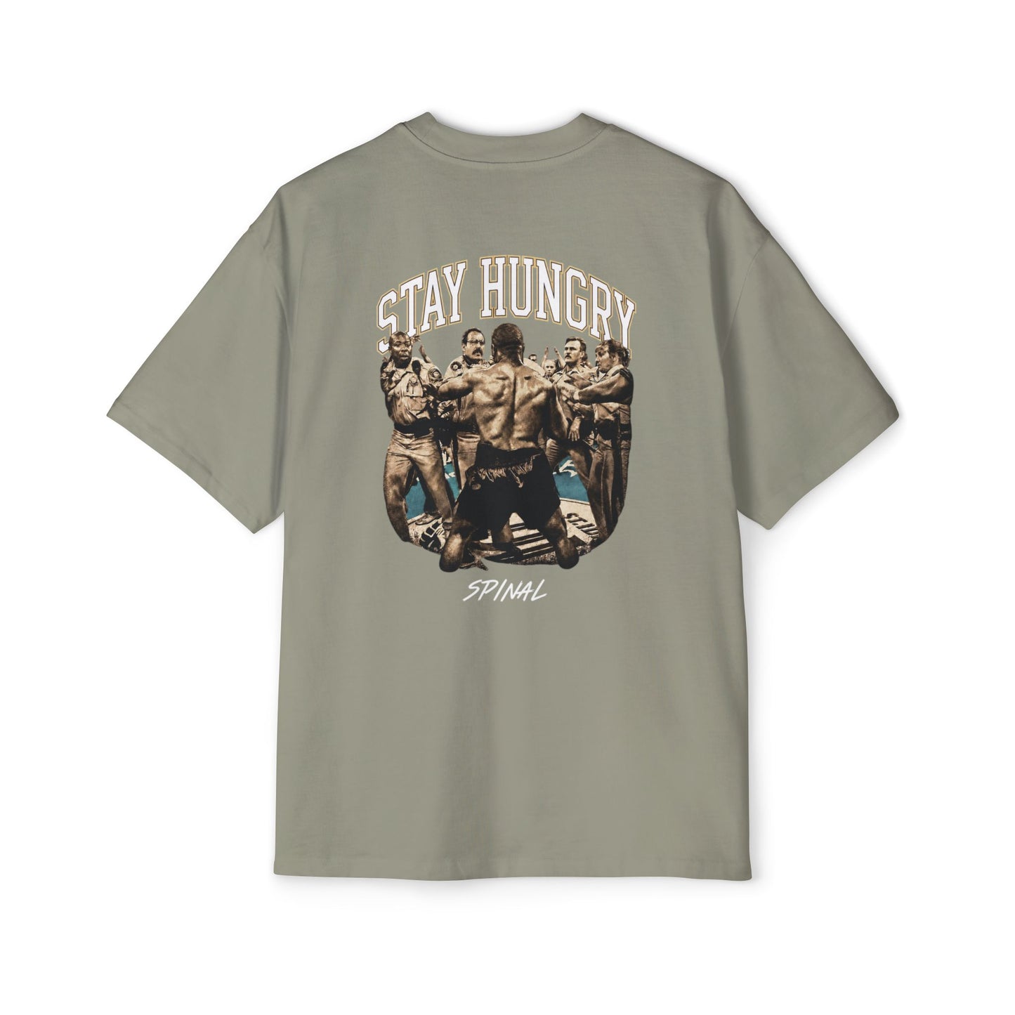 Stay Hungry Oversized Tee — 'Tyson Spinal' Graphic Men's T-Shirt