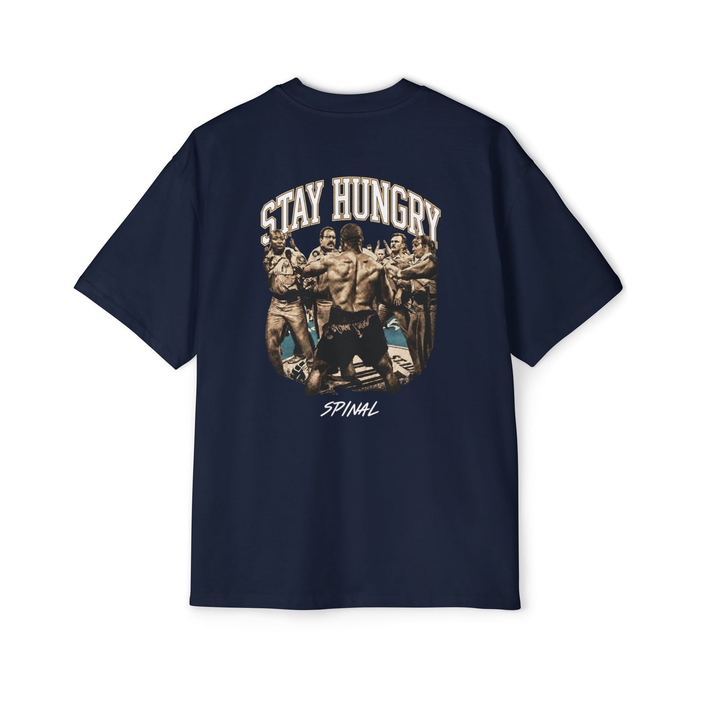 Stay Hungry Oversized Tee — 'Tyson Spinal' Graphic Men's T-Shirt