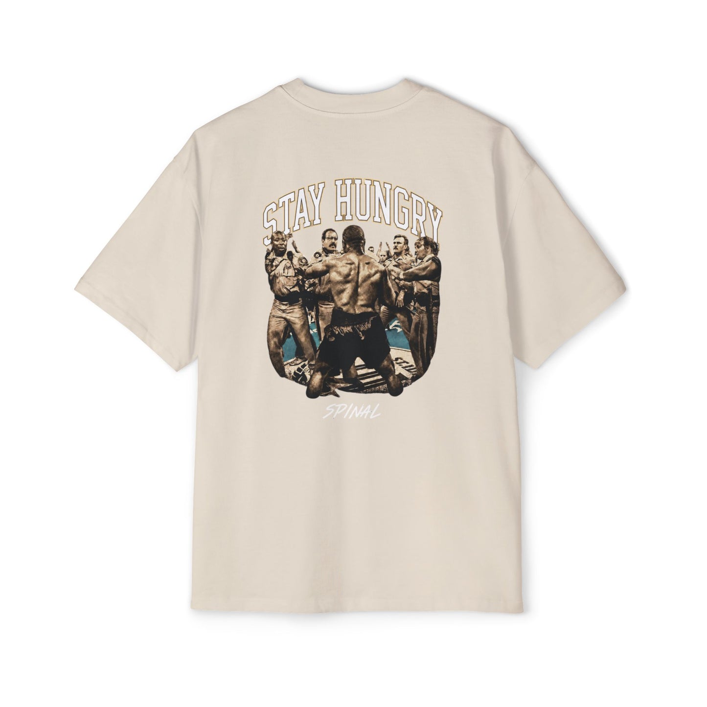 Stay Hungry Oversized Tee — 'Tyson Spinal' Graphic Men's T-Shirt
