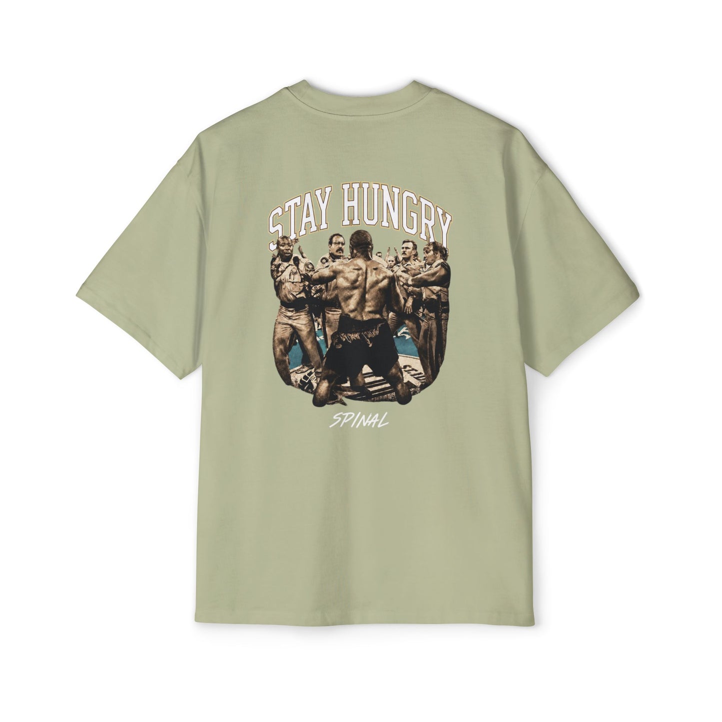 Stay Hungry Oversized Tee — 'Tyson Spinal' Graphic Men's T-Shirt