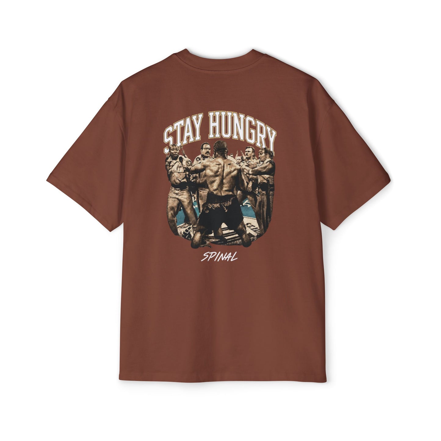 Stay Hungry Oversized Tee — 'Tyson Spinal' Graphic Men's T-Shirt